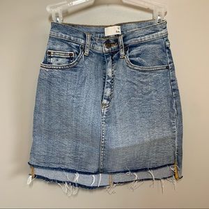 ARITZIA WILFRED FREE Cut Off Denim Skirt